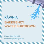 URGENT WATER SHUTDOWN - KĀWHIA