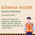 Water Shutdown - Kāwhia Town - 23rd Jan 2025