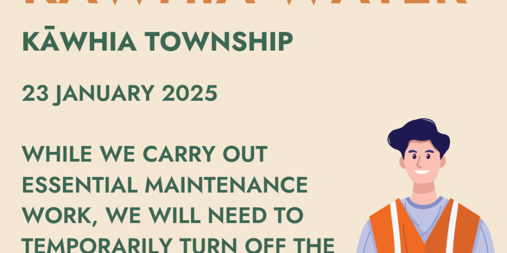 Water Shutdown - Kāwhia Town - 23rd Jan 2025